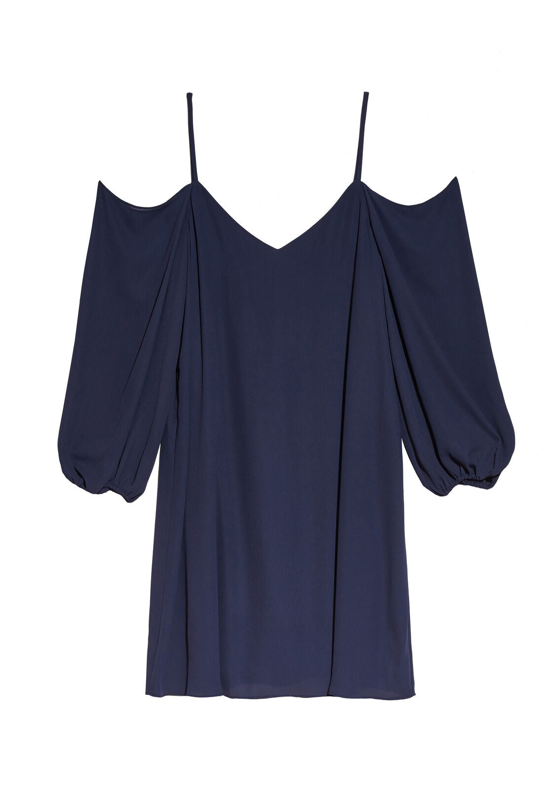 CARLI CLD SHLDR BLSNSLV FLR DS-SAPPHIRE-ALICE + OLIVIA