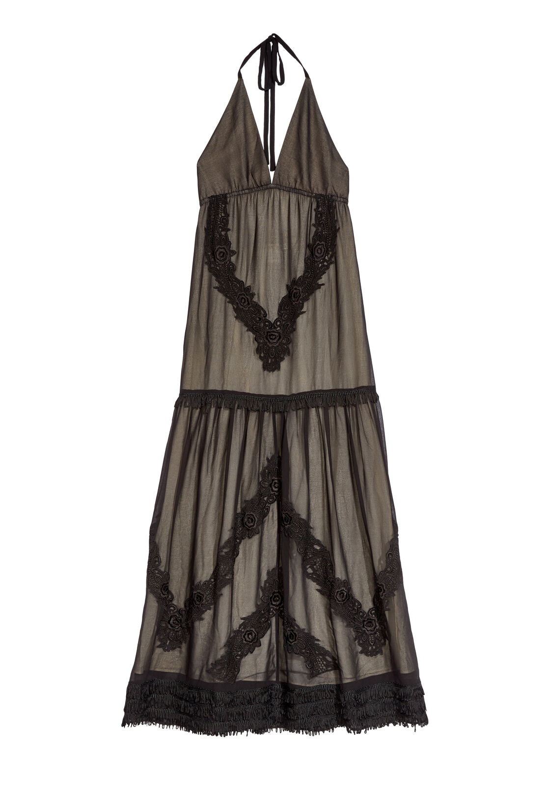LUPITA HALTER EMBR MDLNGTH DRS-ALICE + OLIVIA
