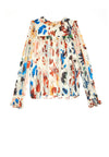 MALINDA RUFFLE TRIM BLOUSE-ALICE + OLIVIA