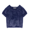 CIARA FURRY SS CROPPED SWEATER-ALICE + OLIVIA