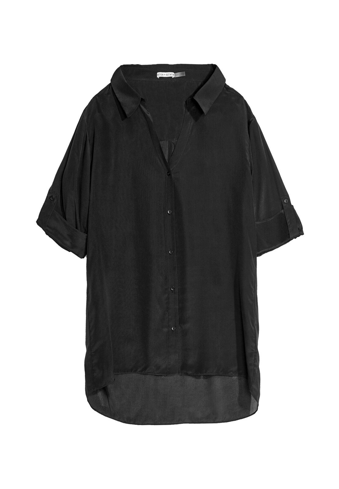 TATE OPEN NECK BUTTON DOWN-ALICE + OLIVIA
