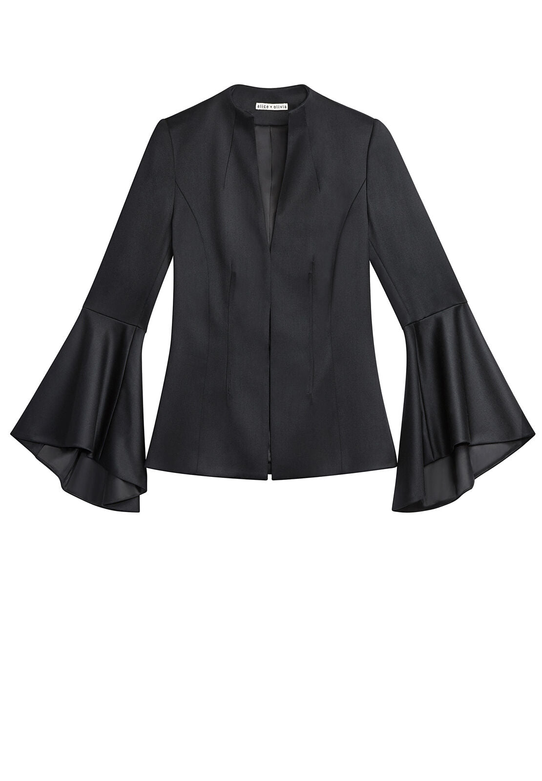 IVANA MCKNK WATERFALL SLV BLZR-Black-ALICE + OLIVIA