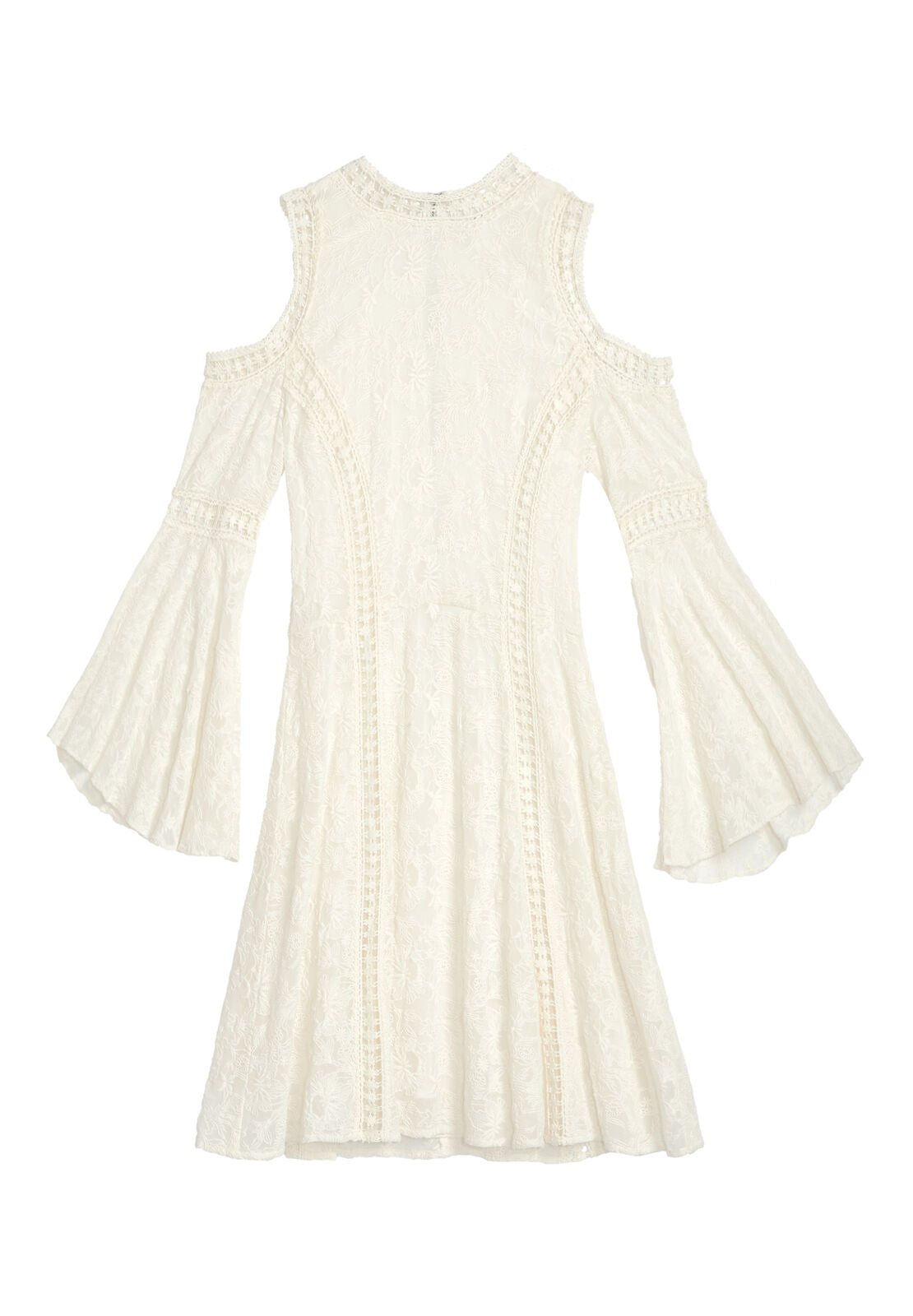 ENYA EMBR FLR SLV CLD SHLDR DS-ALICE + OLIVIA