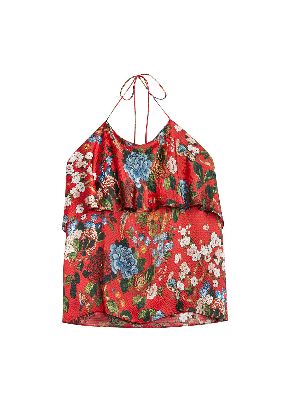 MARYBETH FLORAL HALTER TOP-ALICE + OLIVIA