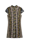 GWYNETH EMBR HGHNK SS FLR DRS-ALICE + OLIVIA