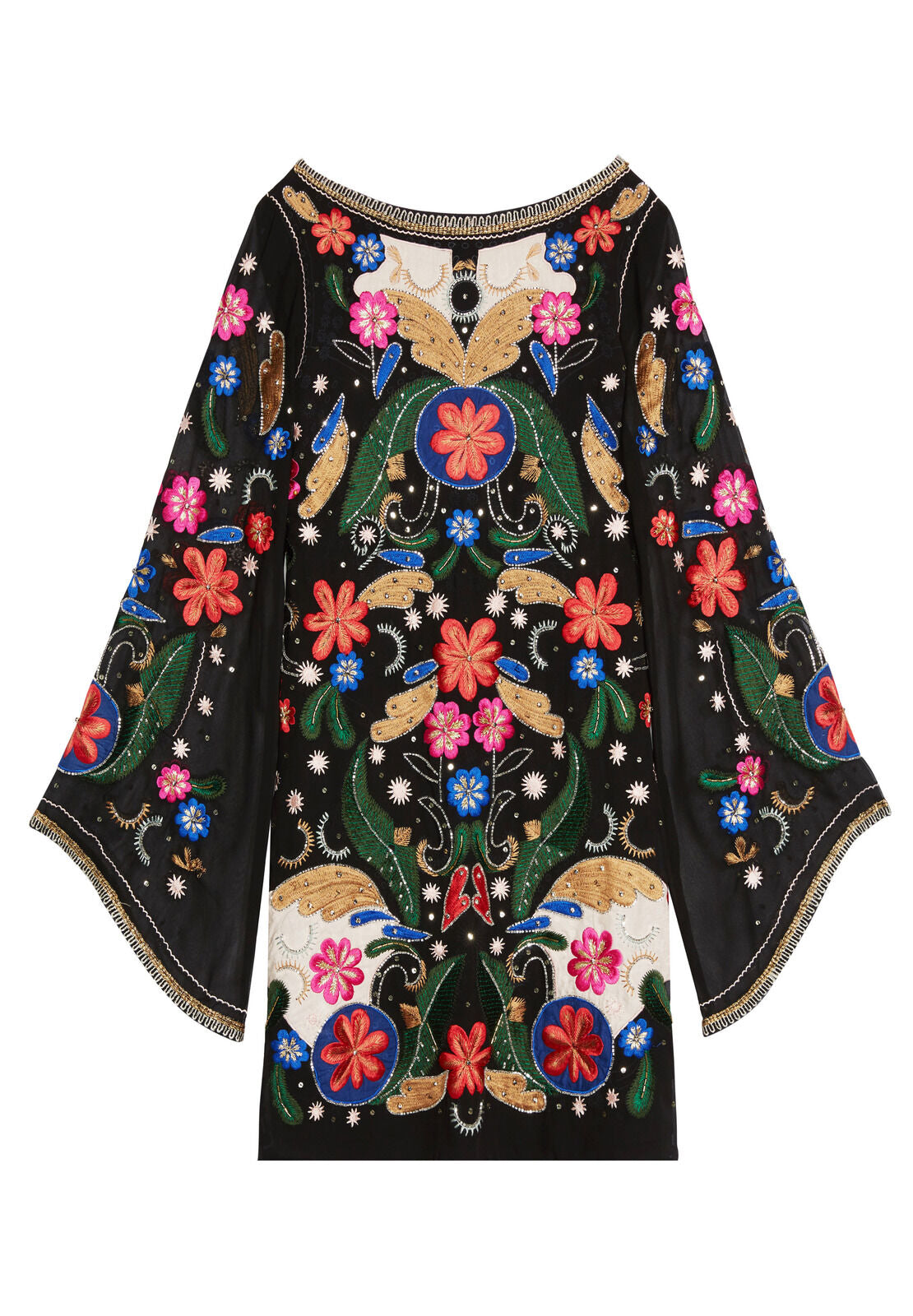 ELEONORA EMB POET SLV FLR DRS-ALICE + OLIVIA