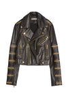 CODY EMBELL LTHR CROPPED JKT-ALICE + OLIVIA