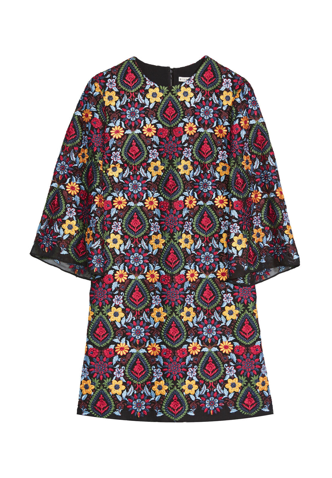 COLEY CREW NK BELL SLV DRESS-ALICE + OLIVIA