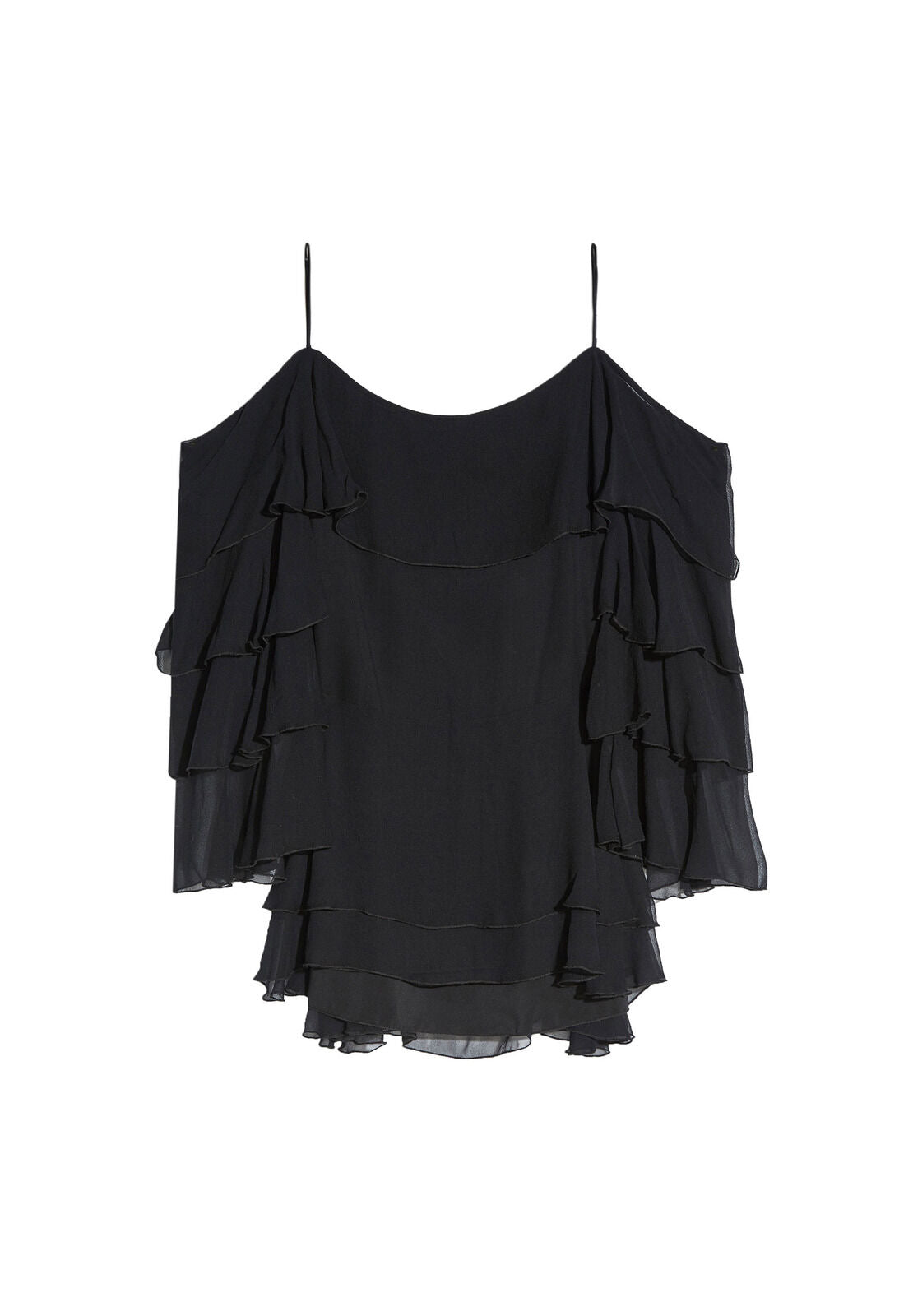 LEXIA LYRD RUFFLE CLD SHLDR TP-ALICE + OLIVIA