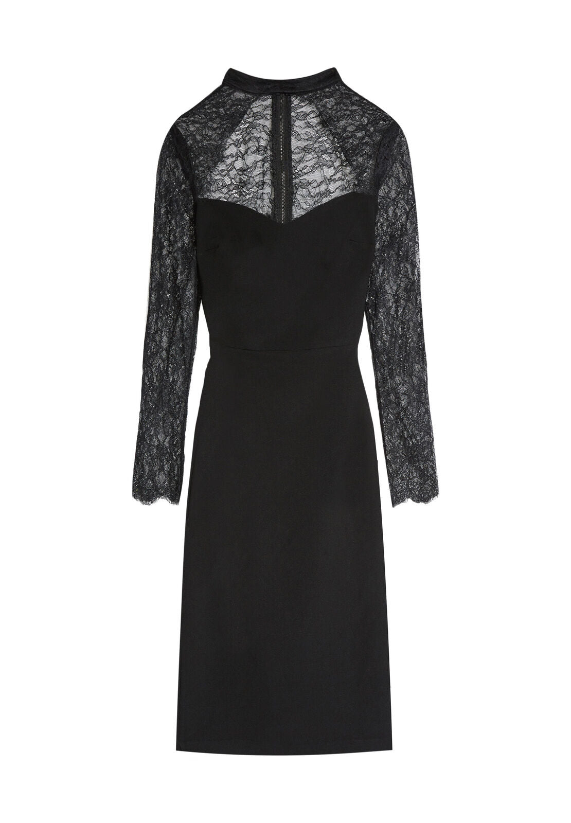 HELGA HIGH NECK FITTED DRESS-ALICE + OLIVIA