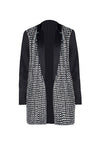 JACE EMB NTCH CLLR OVRSZD BLZR-BLACK/CRYSTAL-ALICE + OLIVIA