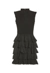 JANICE TIERED RUFFLE KNIT DRS-Black-ALICE + OLIVIA