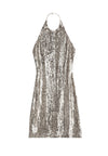 MARNIE EMB FITTED HALTER DRESS-ANTIQUE SILVER-ALICE + OLIVIA