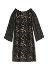 RISKA EMB BTNCK FULL SLV DRESS-ALICE + OLIVIA