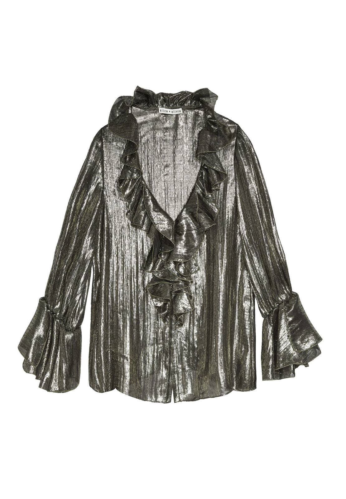 ELLIOT LS RUFFLE BLOUSE-ALICE + OLIVIA