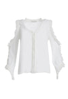 CLAUDETTE RUFFLE BTN DWN-ALICE + OLIVIA