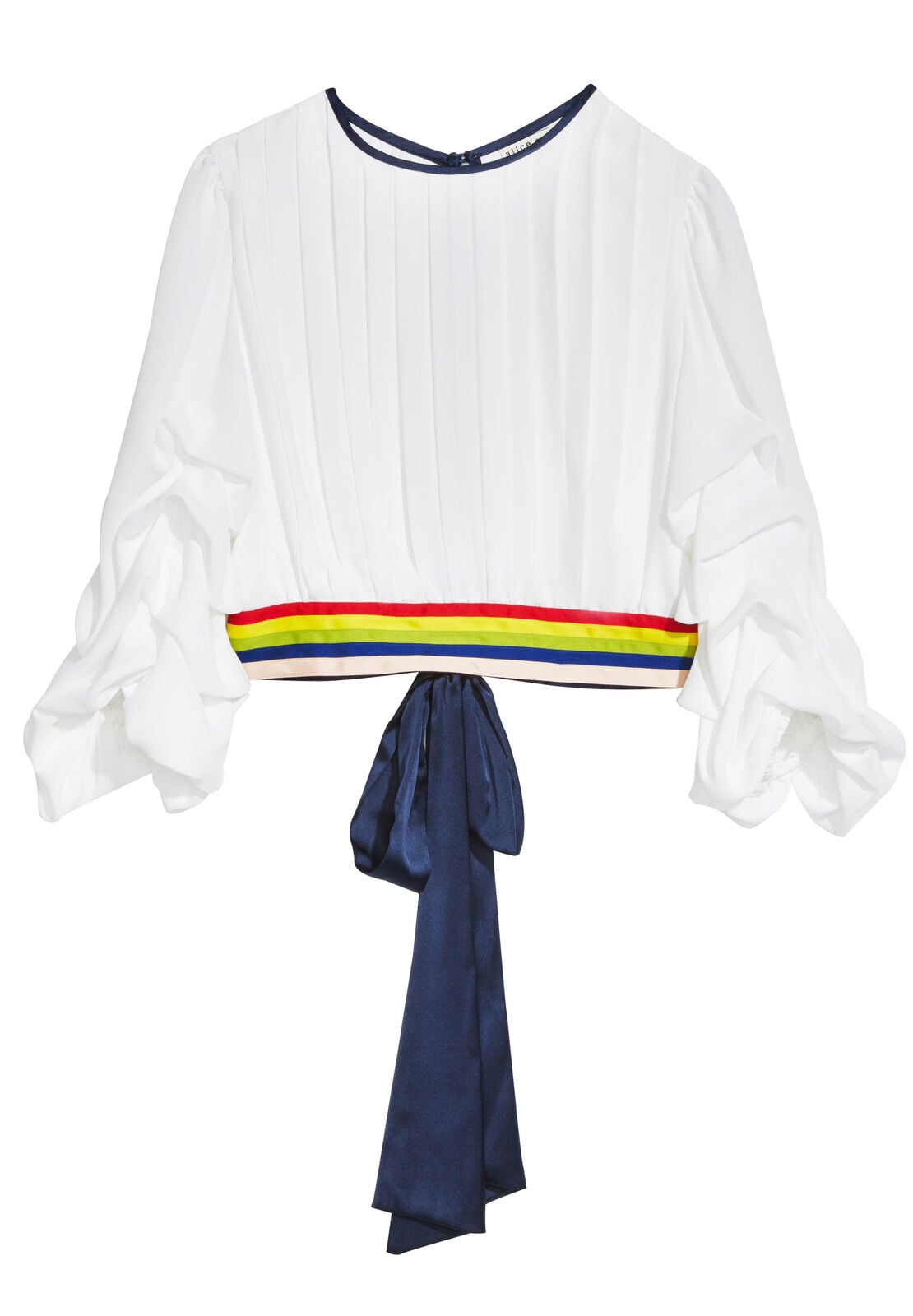 DAKOTA TACK SLV TOP-WHITE/MULTI-ALICE + OLIVIA