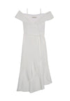 JOSIE OFF SHLDR RFFLE WRAP DRS-OFF WHITE-ALICE + OLIVIA