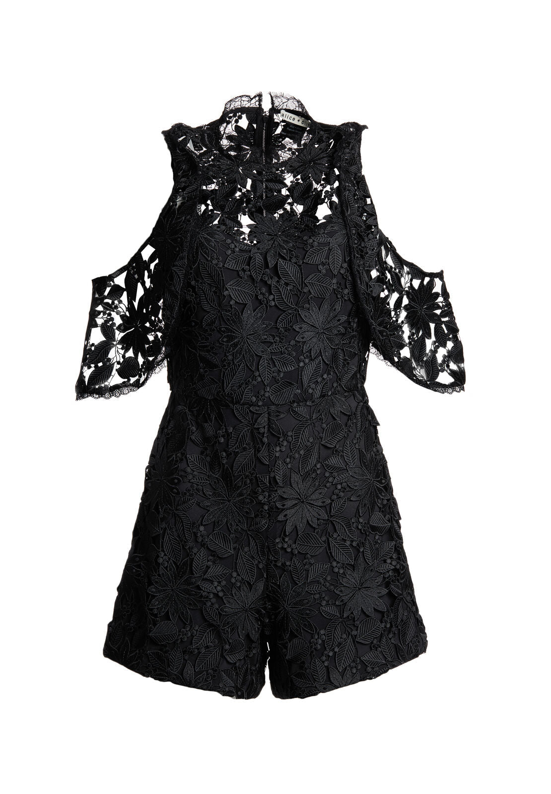 JUNIE COLD SHLDR RUFFLE ROMPER-ALICE + OLIVIA