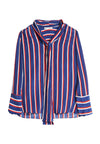 ARIE TIE NK FRENCH CUFF TOP-COLLAGE STRIPE-ALICE + OLIVIA