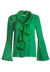 MERIDETH SLT SLV TIE NK BTNDWN-ALICE + OLIVIA