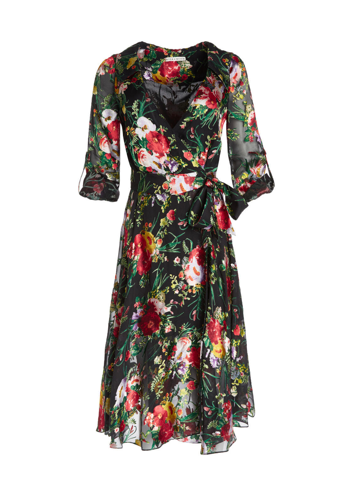 ABNEY WRAP SHIRT DRS BRCLT SLV-ALICE + OLIVIA