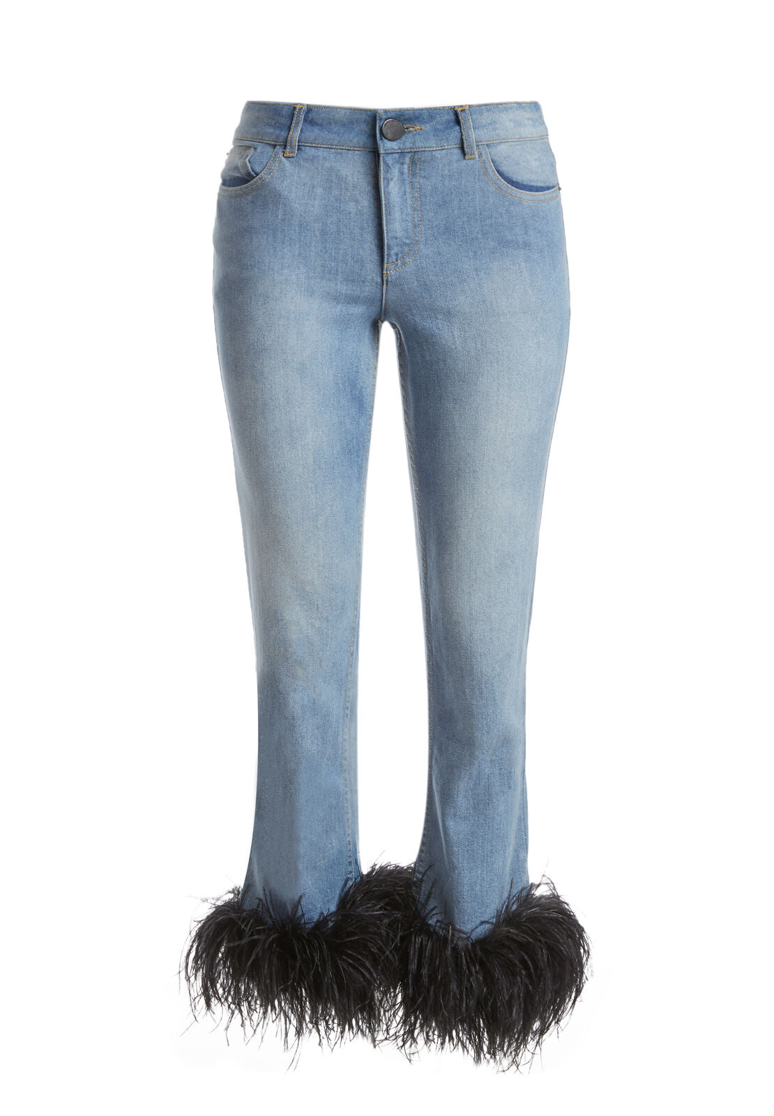TASHA CROPPED FTHR HEM JEANS