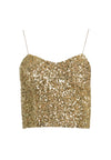 ARCHER EMBELL CROPPED CAMI-SESAME/PALE GOLD-ALICE + OLIVIA