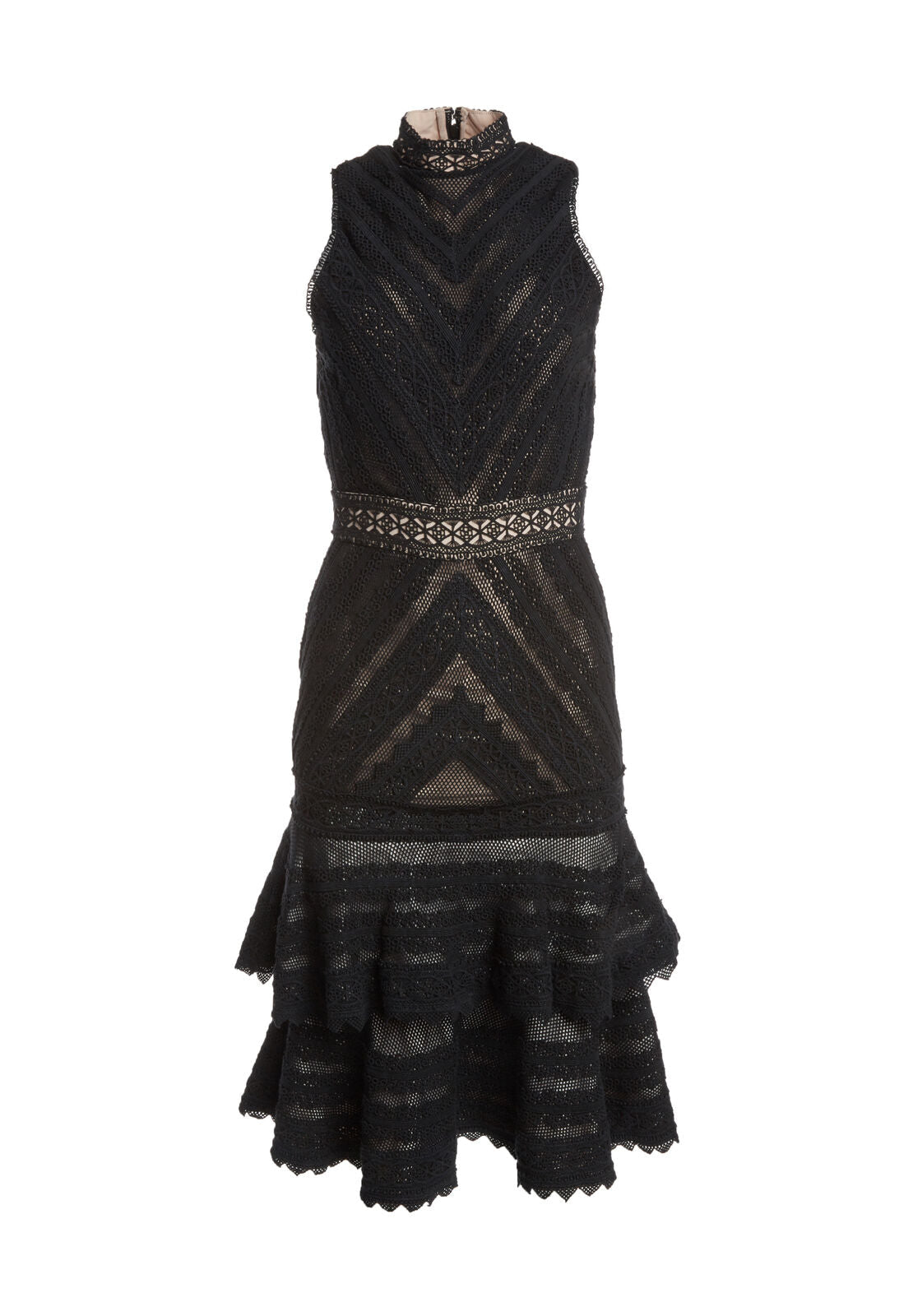 AZITA FIT AND FLARE TIERED DRS-ALICE + OLIVIA