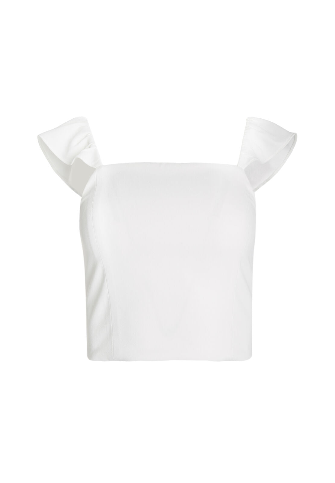 CELESTIA FLUTTER SLV CROP TOP-ALICE + OLIVIA