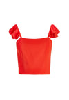 CELESTIA FLUTTER SLV CROP TOP-ALICE + OLIVIA