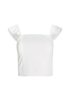 CELESTIA FLUTTER SLV CROP TOP-ALICE + OLIVIA