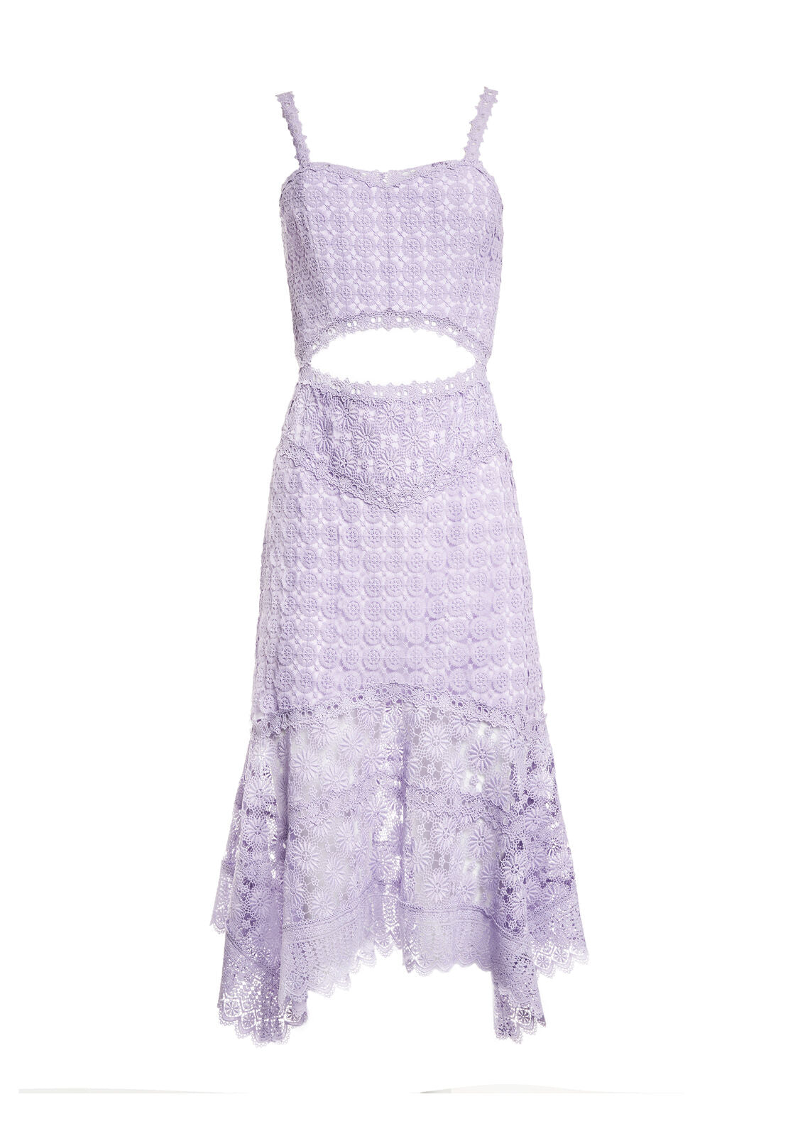 TAMIKA CUTOUT HANDKERCHIEF DRS-BLACK/SESAME-ALICE + OLIVIA