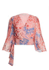 BRAY PLEAT SLV WRAP TOP-ALICE + OLIVIA