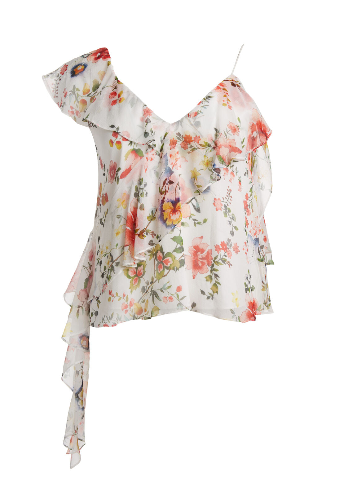PAULINA ASYMM RUFFLE TANK-ALICE + OLIVIA