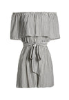 DORY OFF SHLDR RFFL RMPR TBLT-BLACK/WHITE-ALICE + OLIVIA