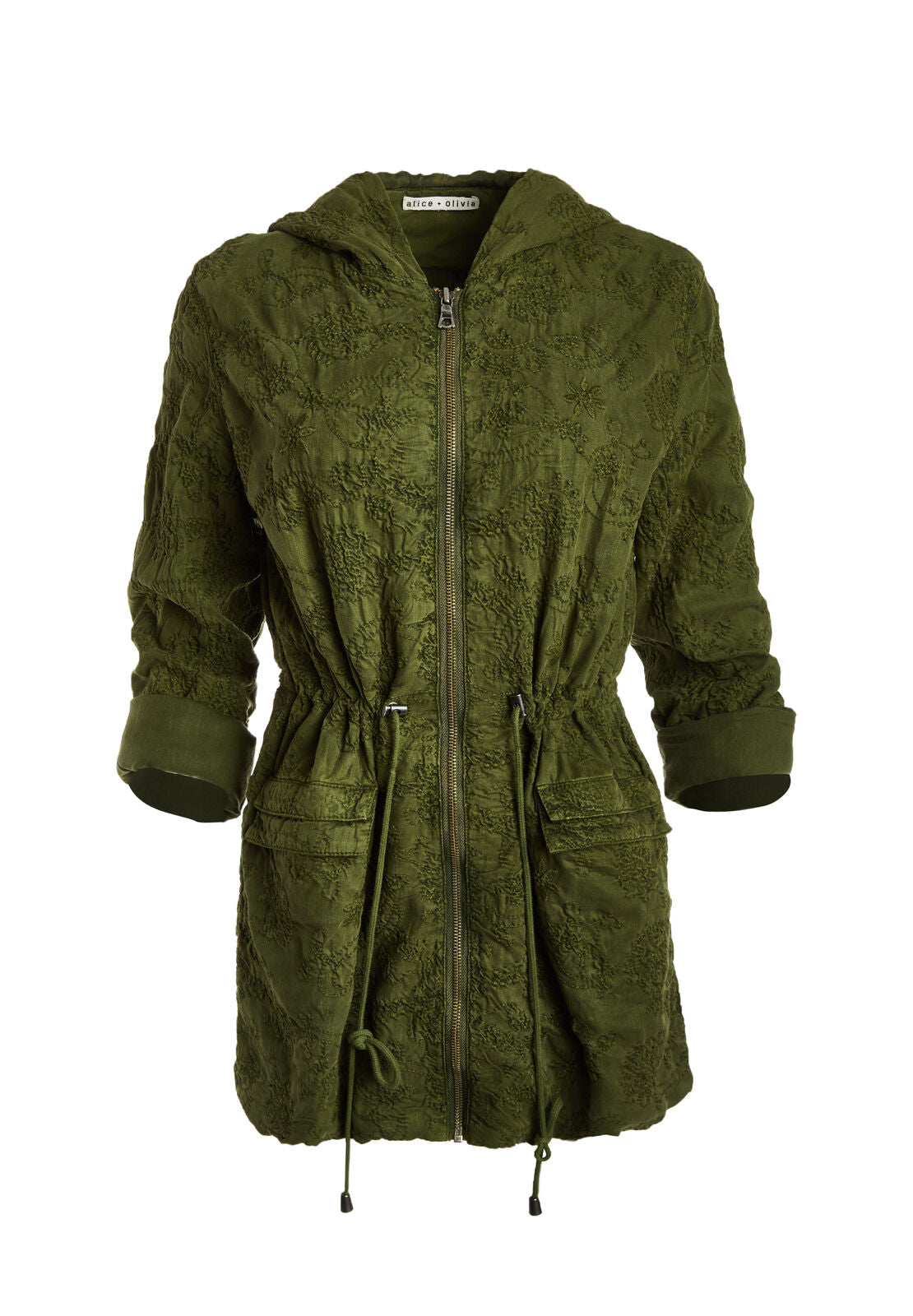 MARNA EMBR HOODED PARKA-ALICE + OLIVIA