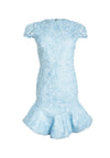 RAPUNZEL CURVE HEM FIT FLR DS-LIGHT ICY BLUE-ALICE + OLIVIA
