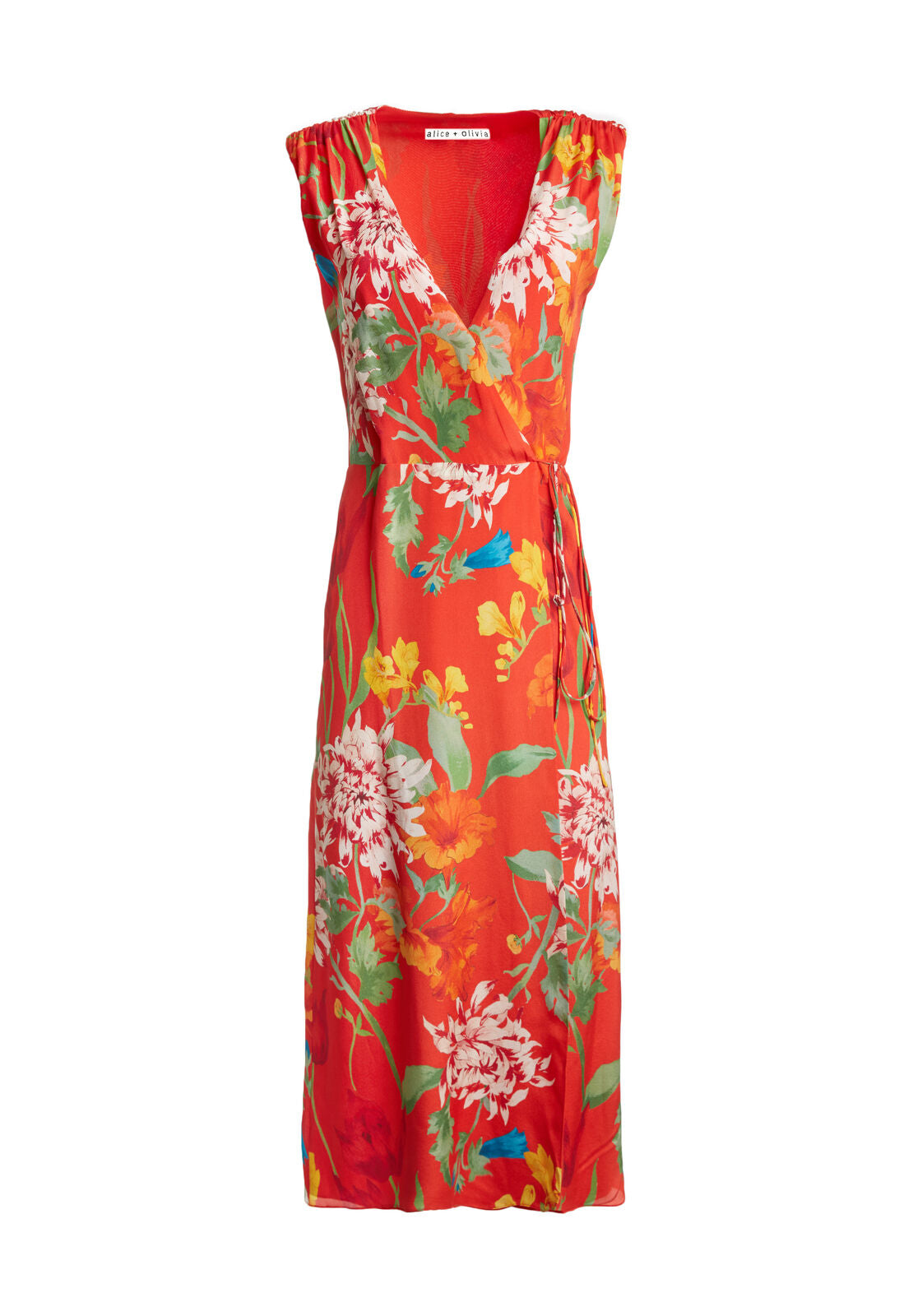 TASIA SLVLSS V NK WRAP DRESS-ALICE + OLIVIA