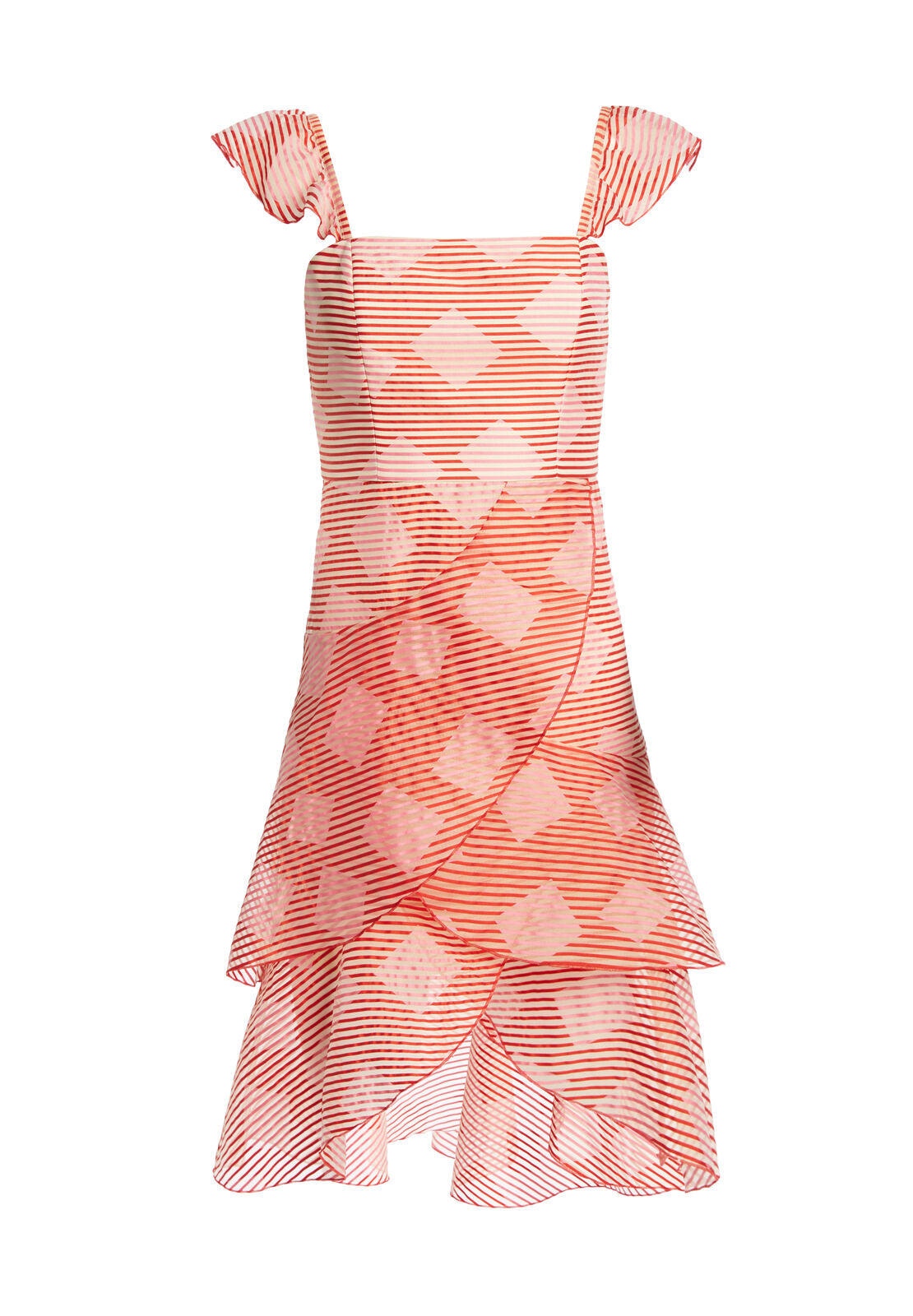 ANGELITA RUFFLE ASYMM MIDI DRS-ALICE + OLIVIA