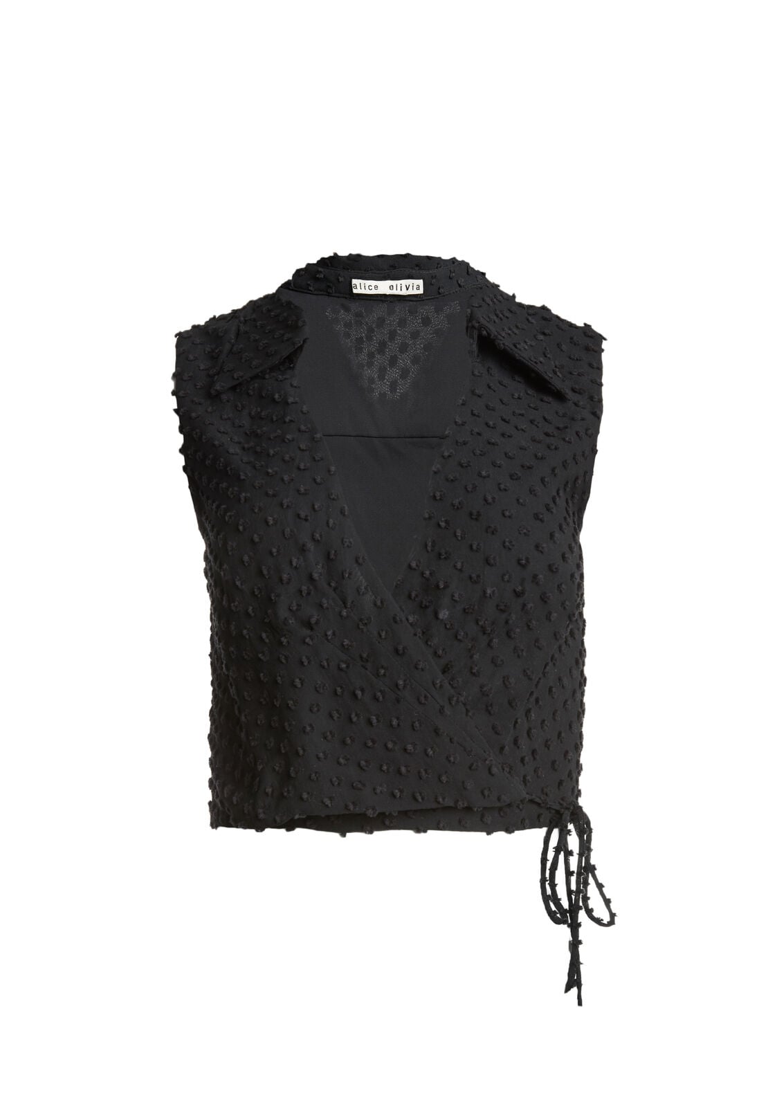 ROSEANN COLLARED CROP TOP-ALICE + OLIVIA