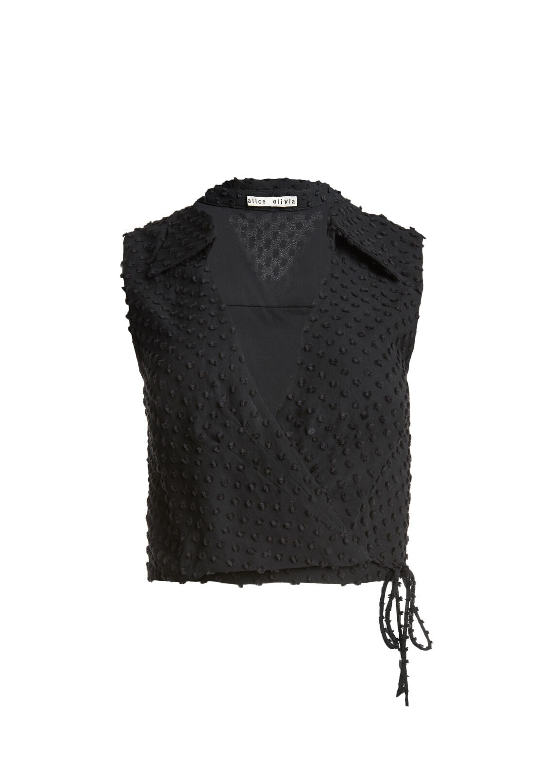 ROSEANN COLLARED CROP TOP-ALICE + OLIVIA