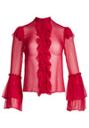 ODELE TRUMPET SLV RUFFLE-RASPBERRY-ALICE + OLIVIA