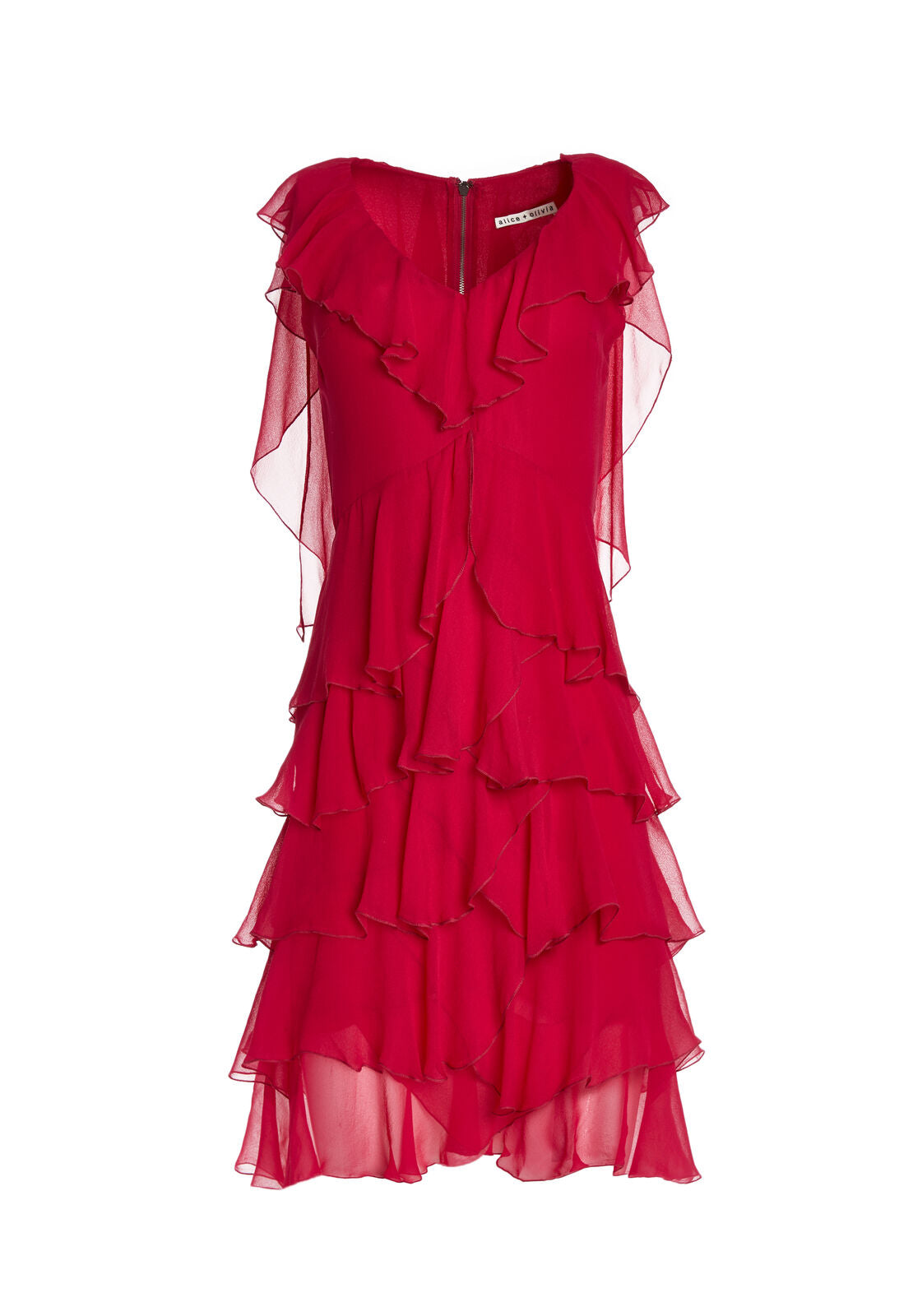 FELICITA RUFFLE TIERED MIDI DS-ALICE + OLIVIA