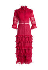 CARMINA PLTD TRD BTNDW MIDI DS-RASPBERRY-ALICE + OLIVIA