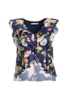 NORA RUFFLE PEPLUM BLOUSE-ALICE + OLIVIA