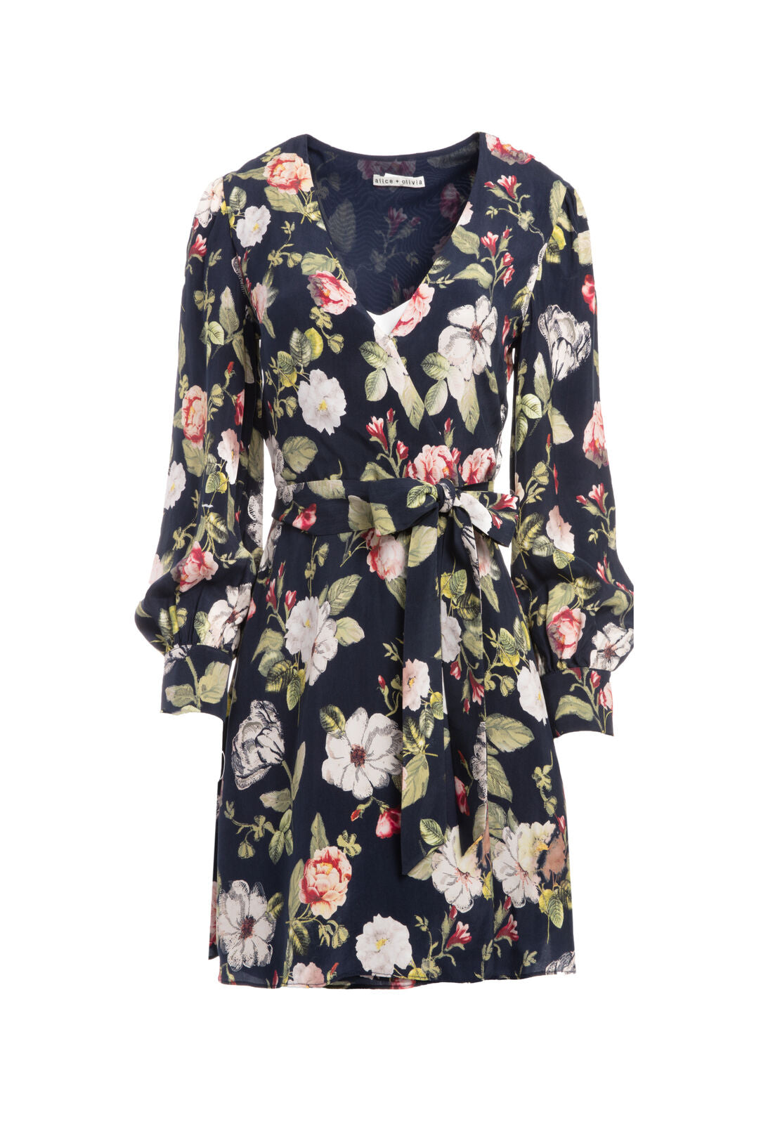 HANNAH BLOUSON SLV WRAP DRESS-ALICE + OLIVIA