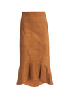 KINA SUEDE RUFFLE HEM SKIRT-ALICE + OLIVIA