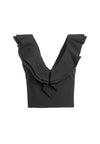PRIA CROPPED V NK RUFFLE TANK-ALICE + OLIVIA
