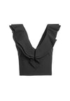 PRIA CROPPED V NK RUFFLE TANK-ALICE + OLIVIA